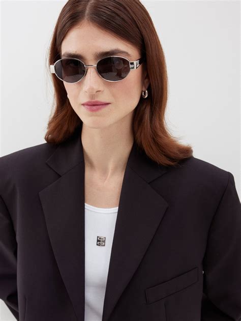 celine triomphe sunglasses metal silver|celine triomphe.